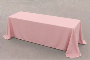 8ft Table Linen - Pastel Pink (Floor Drop)