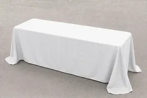 8ft Table Linen - White (Floor Drop)