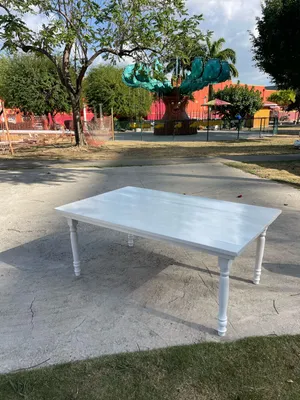 Kids Table - White Wooden (4 feet x 2 feet)