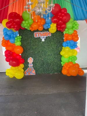 Greenery Wall with Balloons