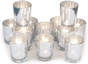 Silver Mercury Votives Lot of 12