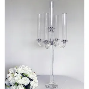 Crystal Candelabra with Chimney Tubes 