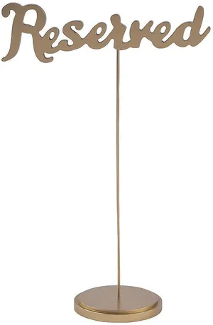 Gold Wooden Reserved Signs