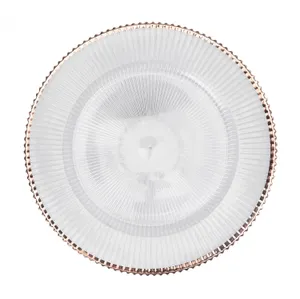 Etched Rose Gold Charger Plate