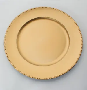 Gold Beaded Charger Plate