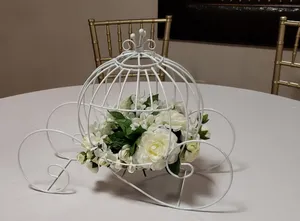 White Carriage Centerpiece