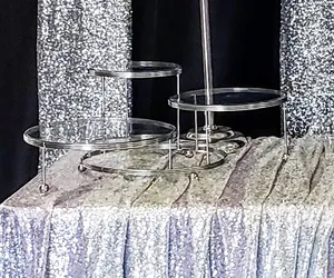 Silver Tiered Dessert Stand