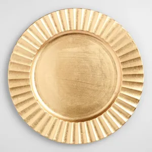 Gold Wave Charger Plate