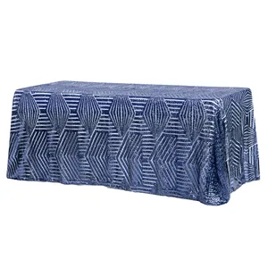 Geo Glitz Navy Sequin