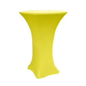 Canary Yellow Spandex Cocktail Table