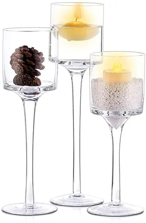 Elegant Long Stemmed Candle Holders 