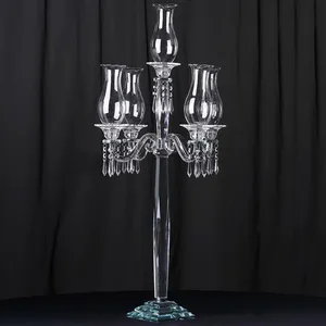Crystal Candelabra with Glass Shade