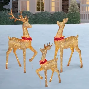 HC1 Large light up deer family
