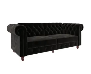 F1 black velvet sofa 