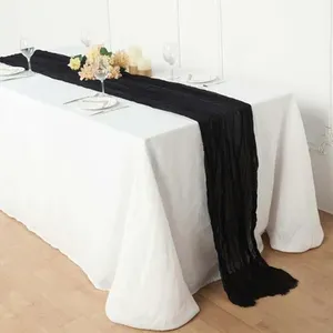 FB6 Black cheesecloth runner