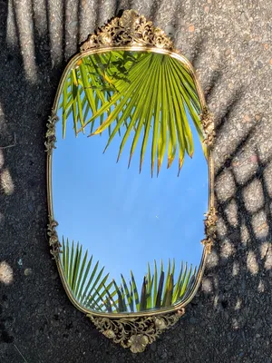 M15 gold oval mirror 20x10