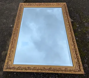 M12 rectangle gold vintage mirror 41x29