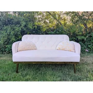 F7 cream velvet sofa 