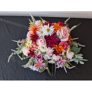 D21 faux wild flower swag