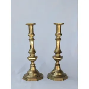 BC30 Gold candlestick pair of 2
