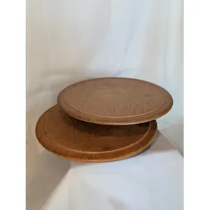 SW9 round wood lazy susan stand 12