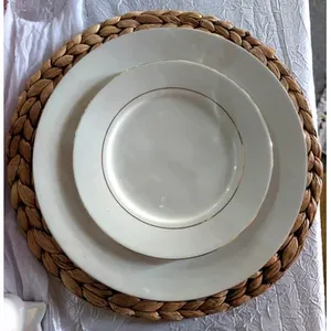 TS3 matching white gold rim dinner plate