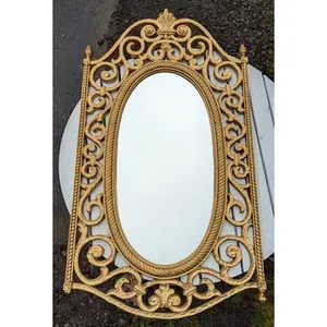 M7 gold finial mirror 31x17