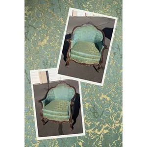 F35 green & gold arm chair