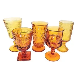 TS1 assorted amber goblet