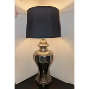 L3 brass lamp with black shade