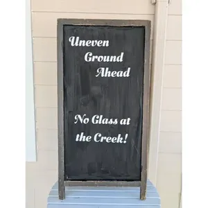 S10 Rustic wood sandwich chalkboard