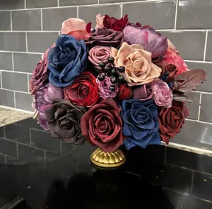 Ling's Moment Moody Plum Flower Ball Centerpiece 