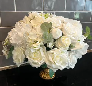 Ling's Moment White Centerpiece Flowerball 