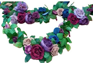 Moody Plum 2ft Flower Garland made with Ling's Moment Flowers