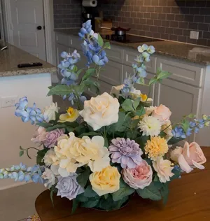 Freestanding Ling's Moment Flowers Pastel LARGE