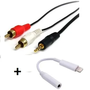 Aux cable inc iPhone Lighting adapter & USB-C