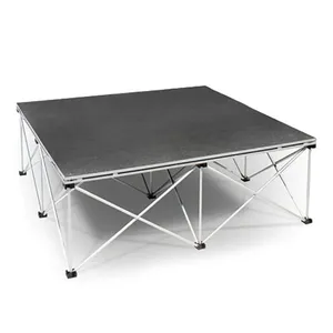 Intellistage grey carpeted stage (1m x 1m) 300mm high