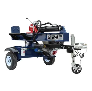 24-Ton Iron & Oak Wood Splitter