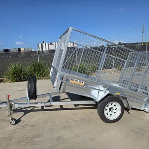 8 x 5 Box Tilt Trailer - cage and ramp