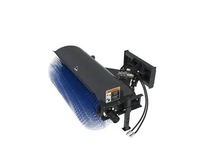 Mini skid broom attachment