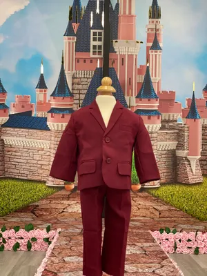 Lucas blazer and pant Burgundy 