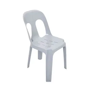 White Plastic Stackable Chair