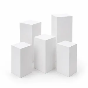 White Square Metal Plinth (Each)