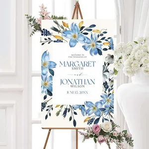 Customized Welcome Sign with Floral Arrangement