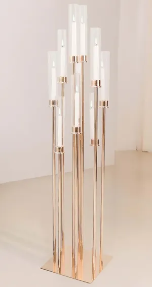 Glass Candelabra Centerpiece Stand