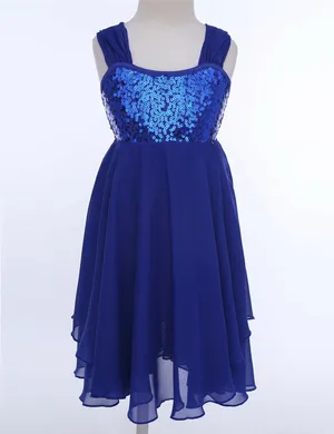 Lyrical dress - Royal blue with sequin