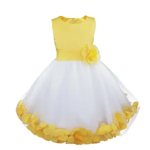 Flower girl petal dress - Yellow