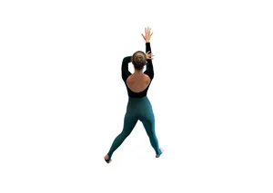 Half velvet catsuits - Green