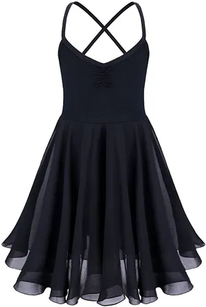 Lyrical dress - Empire line chiffon skirt Black