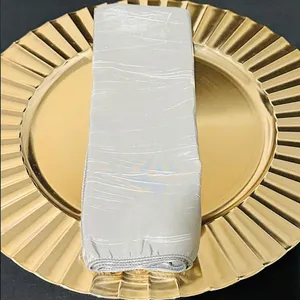 Platinum Crinkle Taffeta Napkins